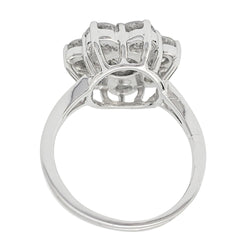 Bague Marguerite diamants en or blanc - Castafiore