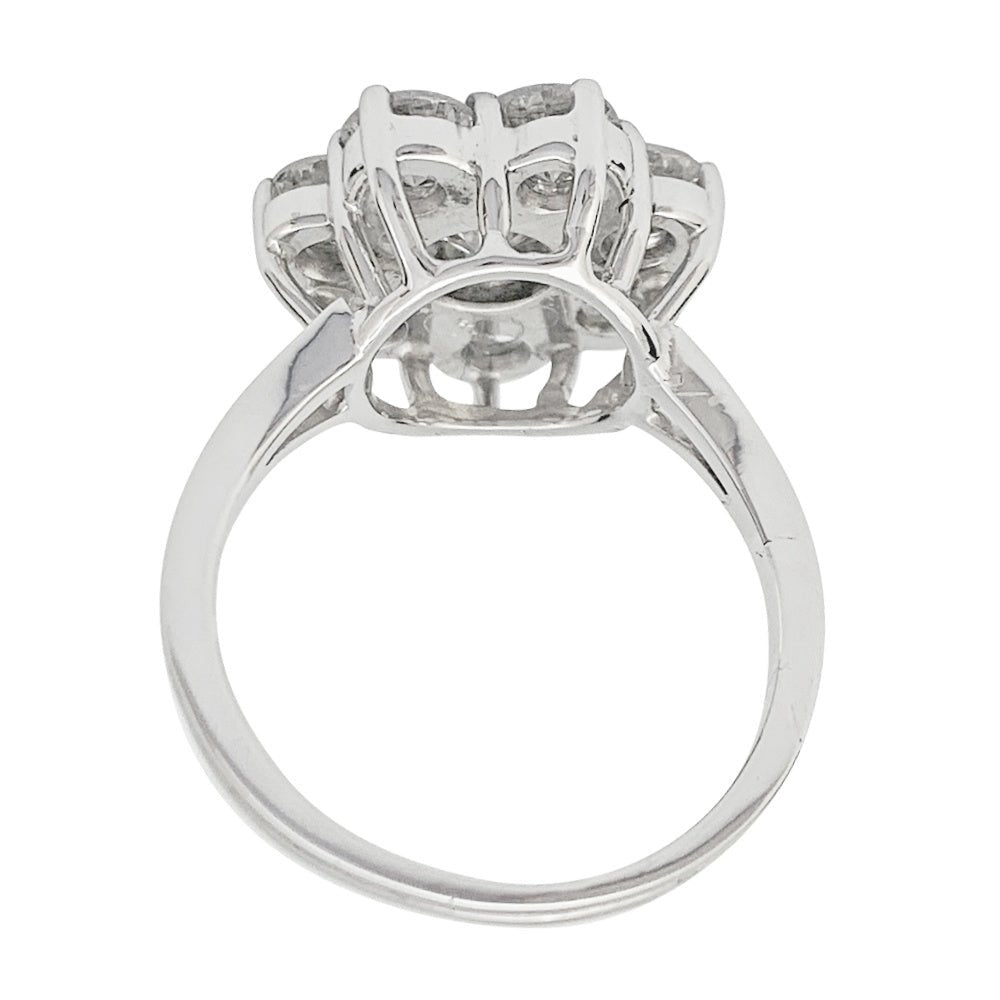 Bague Marguerite diamants en or blanc - Castafiore