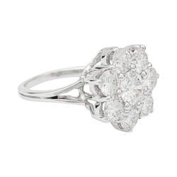 Bague Marguerite diamants en or blanc - Castafiore