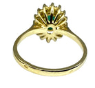 Bague marguerite en or 18 carats en émeraude et diamants - Castafiore