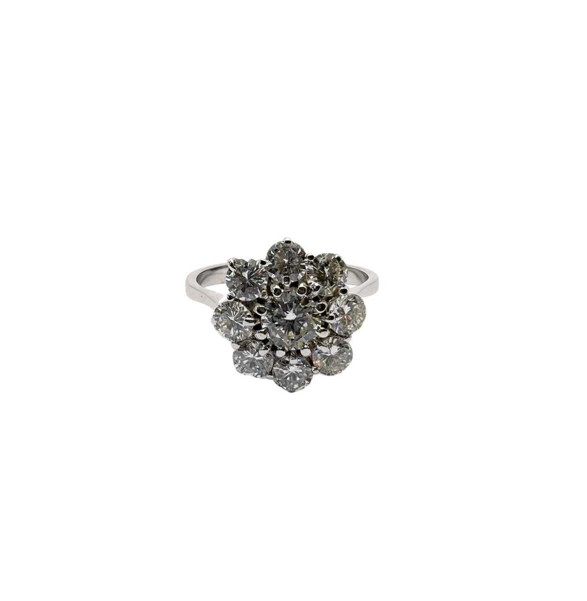 Bague Marguerite en or blanc et diamant - Castafiore