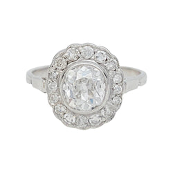 Bague marguerite en or blanc et diamants - Castafiore