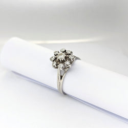 Bague Marguerite en or blanc et diamants - Castafiore