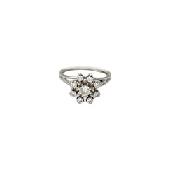 Bague Marguerite en or blanc et diamants - Castafiore
