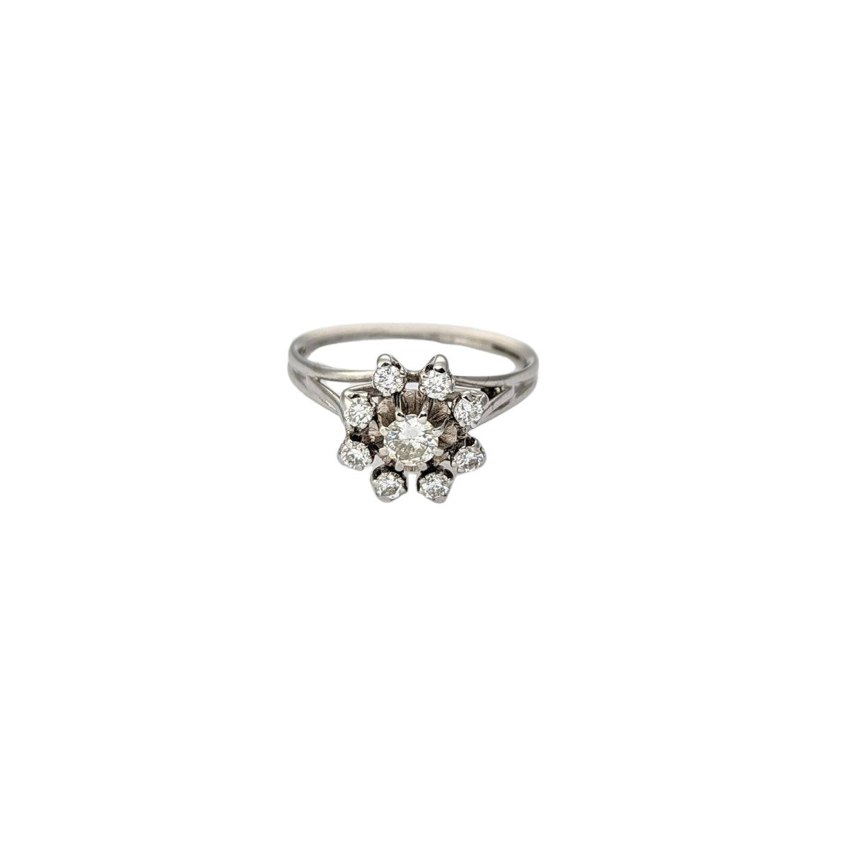 Bague Marguerite en or blanc et diamants - Castafiore