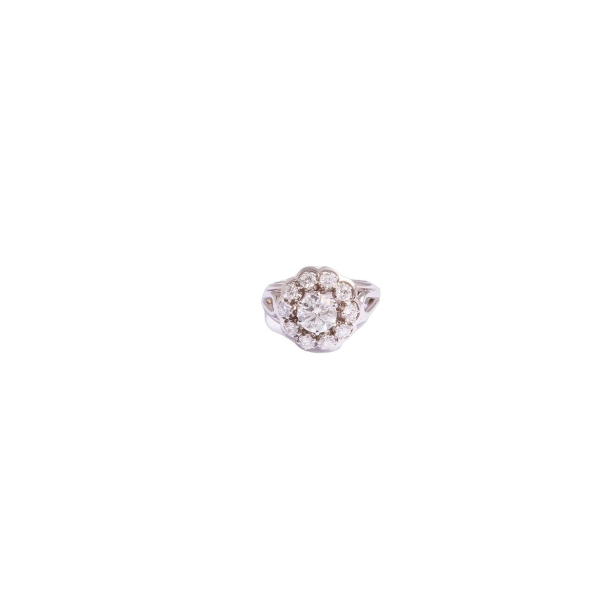 Bague Marguerite en or blanc et diamants - Castafiore