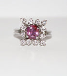 Bague Marguerite en or blanc et en diamants et rubis - Castafiore