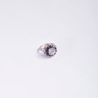 Bague Marguerite en or blanc et en diamants et saphirs - Castafiore