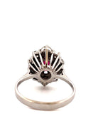 Bague Marguerite en or blanc et en rubis et diamants - Castafiore