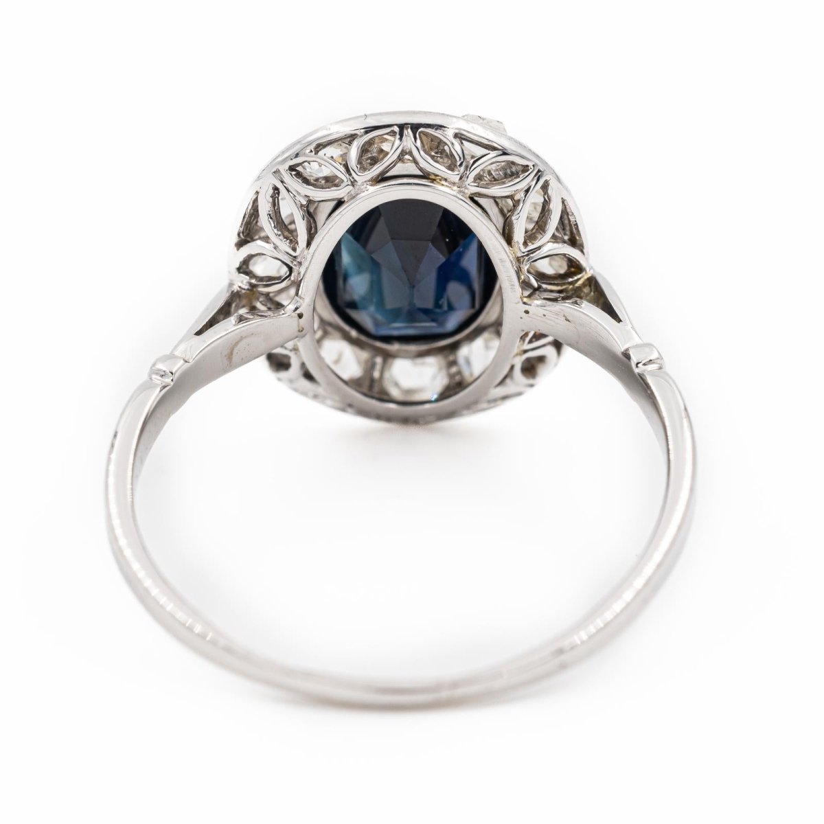Bague Marguerite en or blanc et saphir - Castafiore