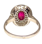 Bague Marguerite en or blanc rubis et diamants - Castafiore