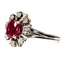 Bague Marguerite en or blanc rubis et diamants - Castafiore