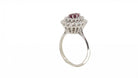 Bague Marguerite en or blanc, rubis et diamants - Castafiore