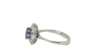 Bague Marguerite en or blanc, saphir et diamants - Castafiore