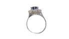 Bague Marguerite en or blanc, saphir et diamants - Castafiore