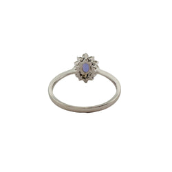 Bague Marguerite en or blanc, tanzanite et diamants - Castafiore