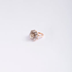 Bague Marguerite en or jaune et or blanc et en diamants - Castafiore