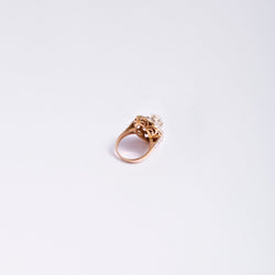 Bague Marguerite en or jaune et or blanc et en diamants - Castafiore