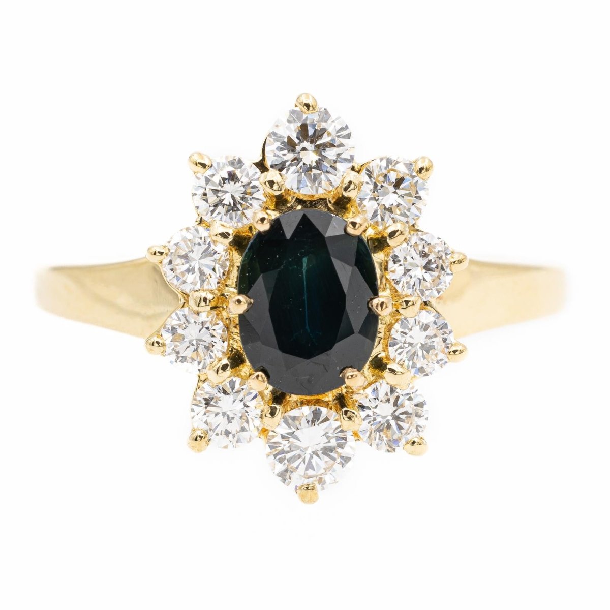 Bague Marguerite en or jaune et saphir - Castafiore