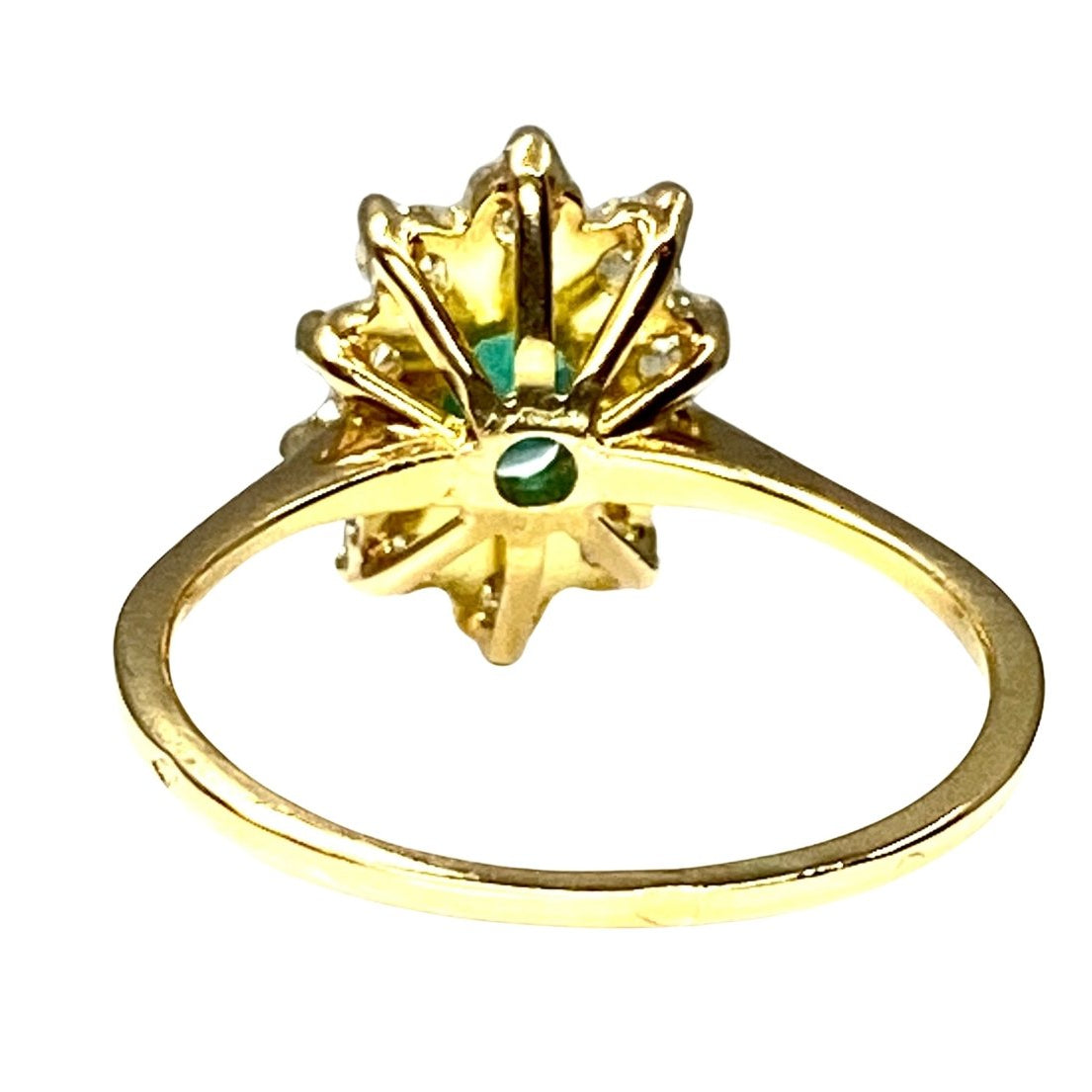 Bague Marguerite en or jaune,émeraude et diamants - Castafiore