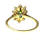 Bague Marguerite en or jaune,émeraude et diamants - Castafiore