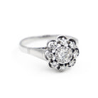 Bague Marguerite Or blanc Diamant - Castafiore