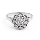 Bague Marguerite Or blanc Diamant - Castafiore