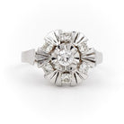 Bague Marguerite Or blanc Diamant - Castafiore