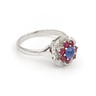 Bague Marguerite Or blanc Saphir - Castafiore