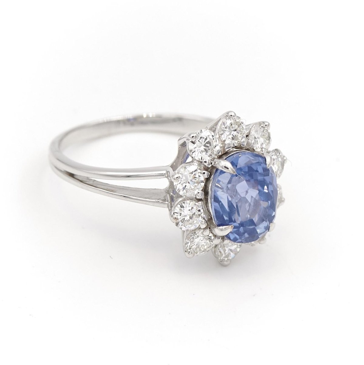 Bague Marguerite Or blanc Saphir - Castafiore