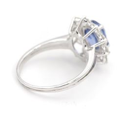 Bague Marguerite Or blanc Saphir - Castafiore