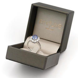 Bague Marguerite Or blanc Saphir - Castafiore