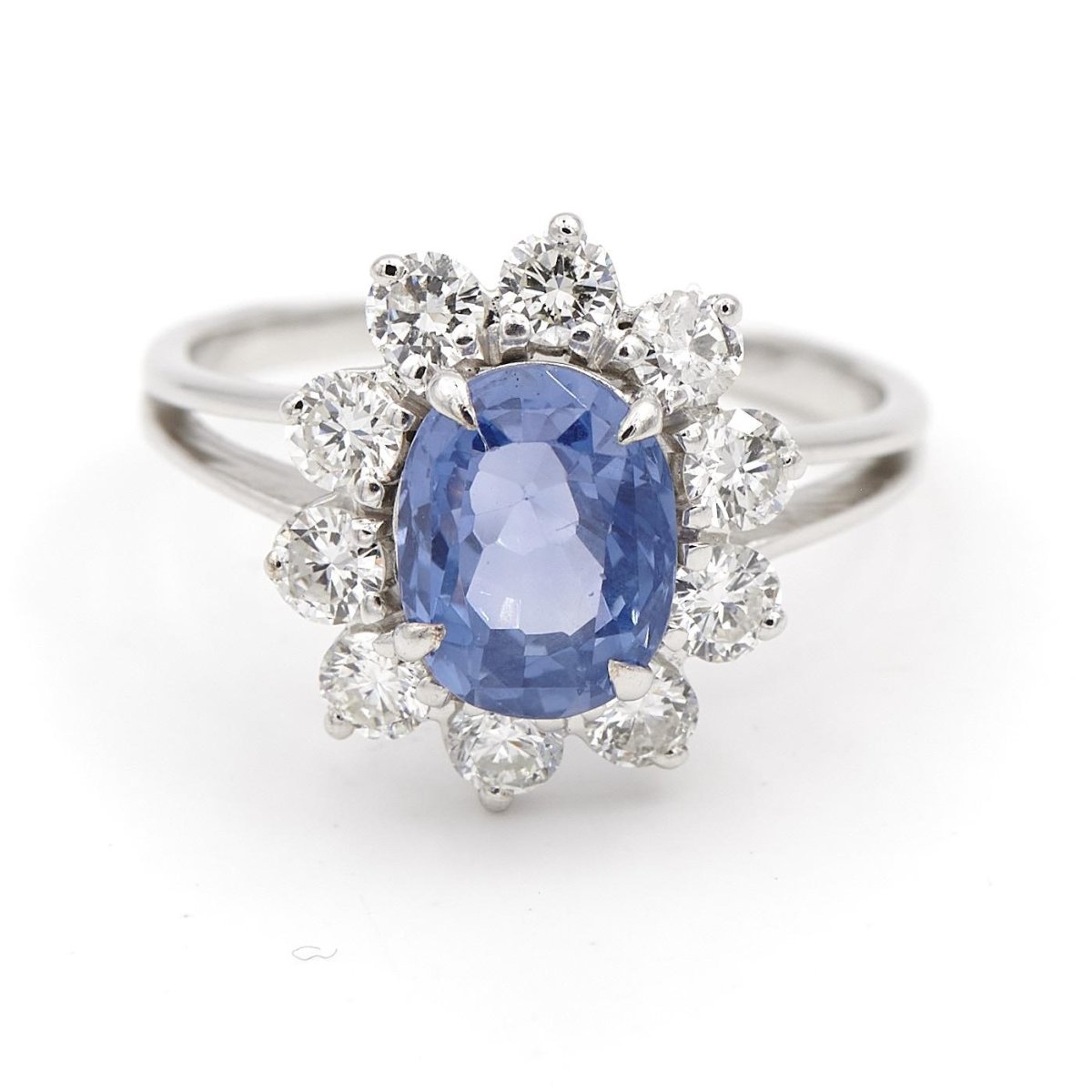 Bague Marguerite Or blanc Saphir - Castafiore