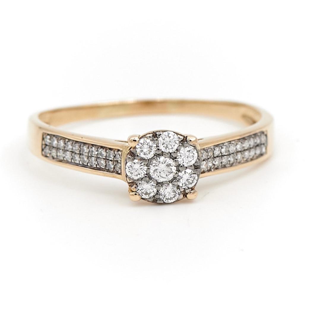 Bague Marguerite Or jaune Diamant - Castafiore