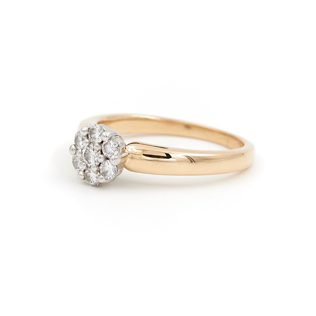 Bague Marguerite Or jaune Diamant - Castafiore