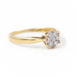 Bague Marguerite Or jaune Diamant - Castafiore