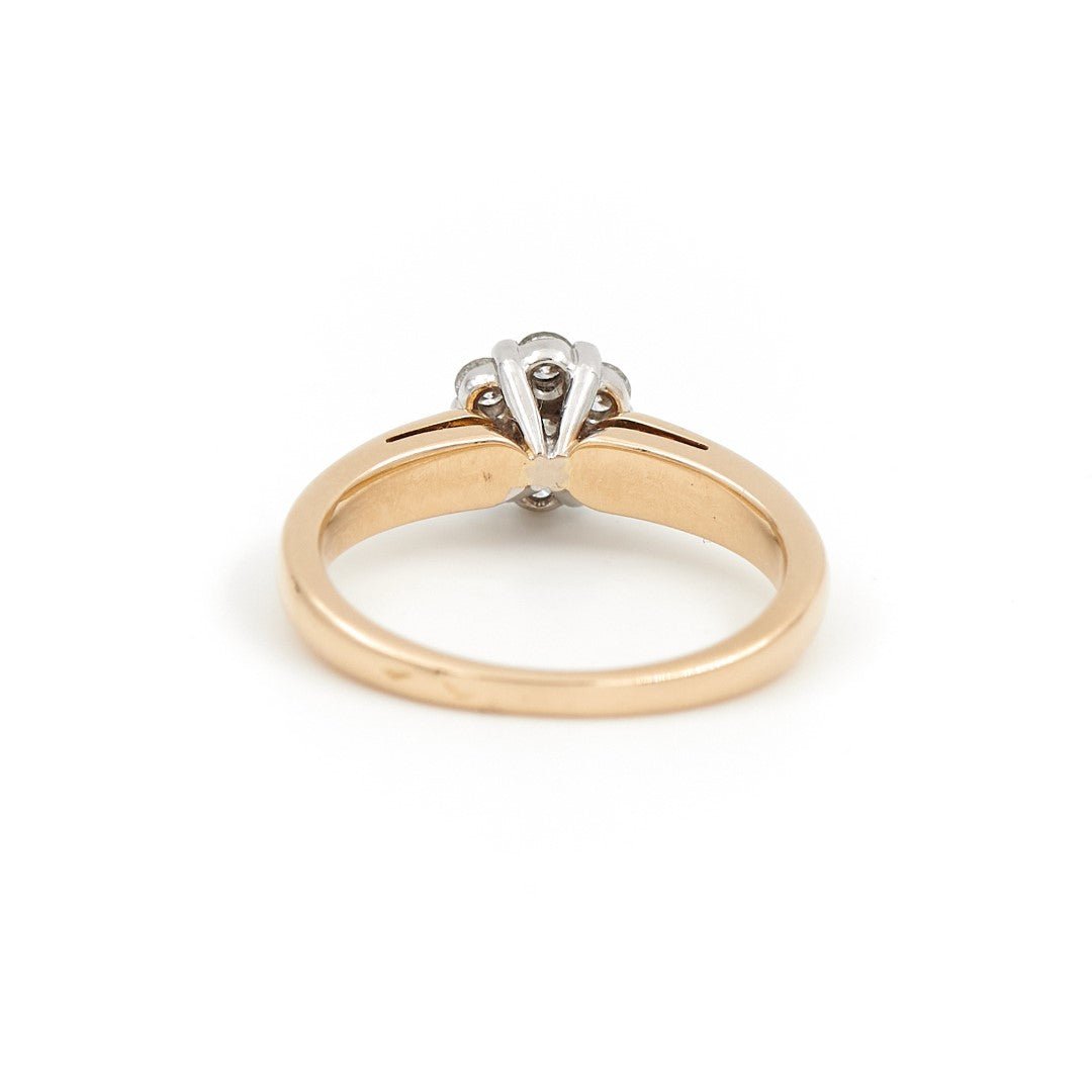 Bague Marguerite Or jaune Diamant - Castafiore