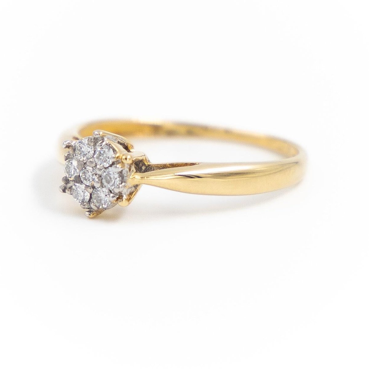 Bague Marguerite Or jaune Diamant - Castafiore