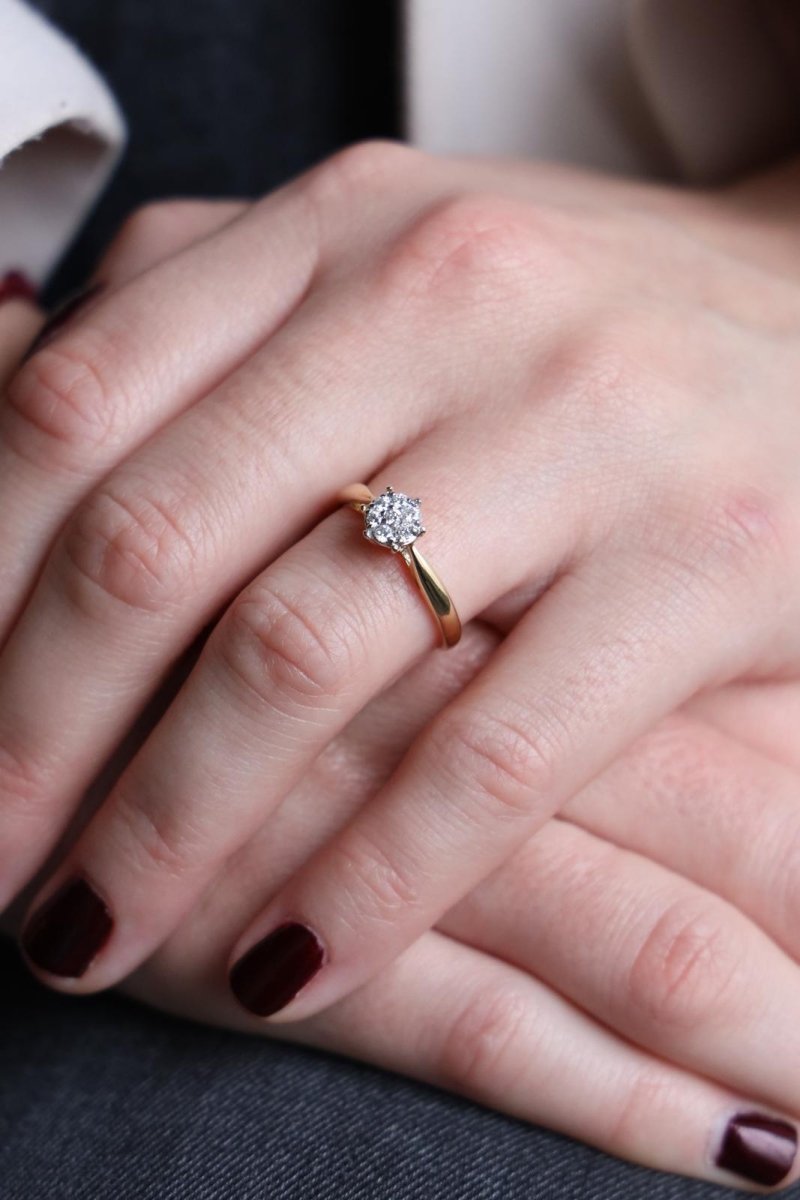 Bague Marguerite Or jaune Diamant - Castafiore