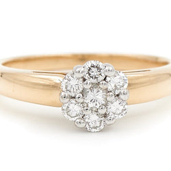 Bague Marguerite Or jaune Diamant - Castafiore