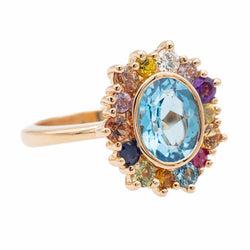 Bague Marguerite Or rose Topaze - Castafiore
