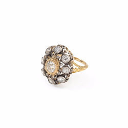 Bague Mario BUCCELLATI , vintage, en or jaune et argent - Castafiore