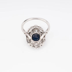 Bague marquise en platine - Castafiore