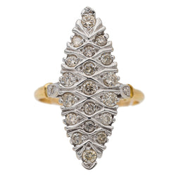 Bague Marquise Or blanc Diamant - Castafiore