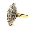 Bague Marquise Or blanc Diamant - Castafiore