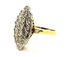 Bague Marquise Or blanc Diamant - Castafiore