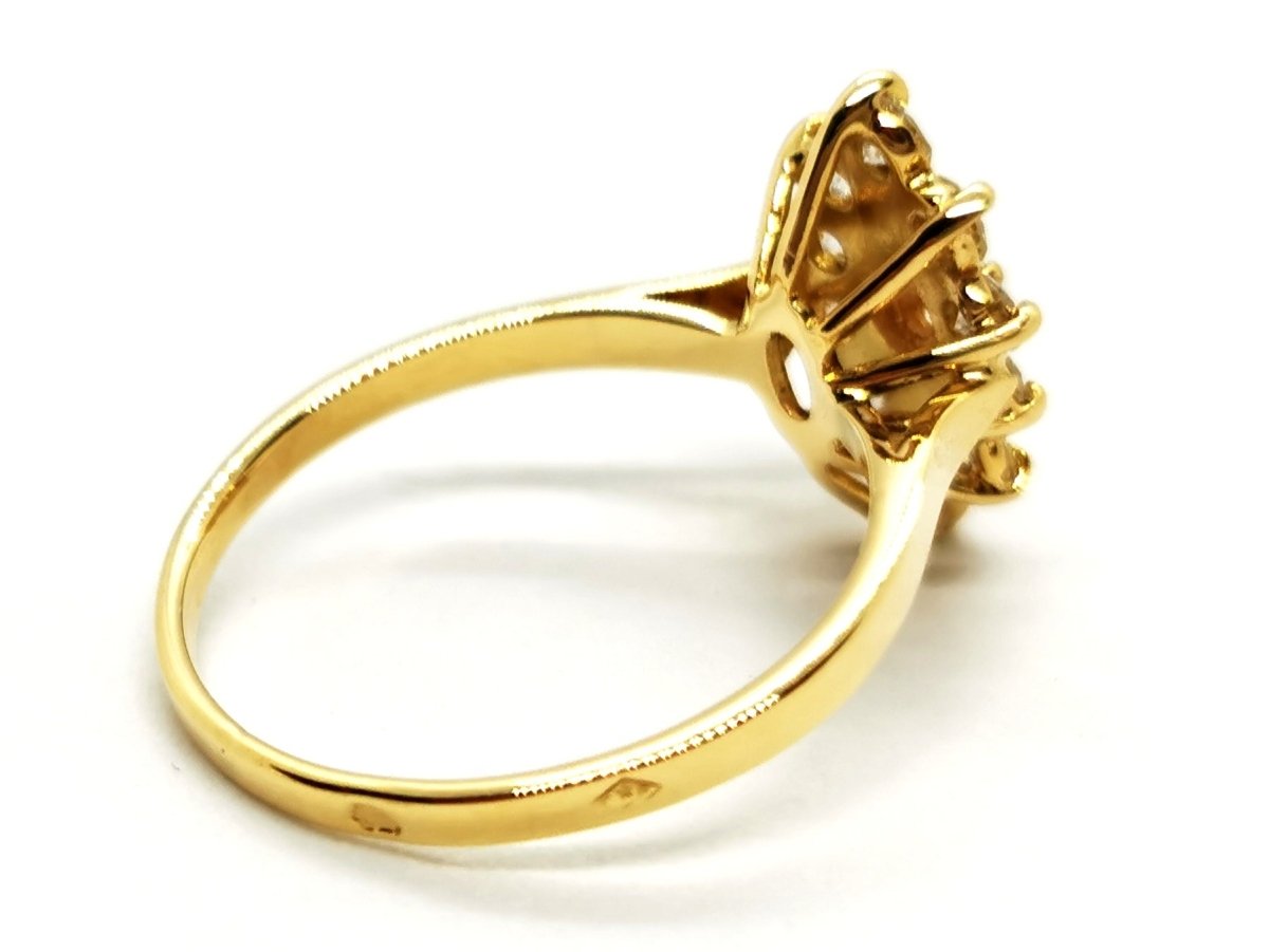 Bague Marquise Or jaune Diamant - Castafiore