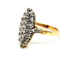 Bague Marquise Or jaune Diamant - Castafiore