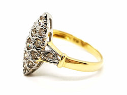 Bague Marquise Or jaune Diamant - Castafiore