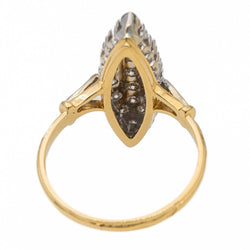 Bague Marquise Or jaune Diamant - Castafiore